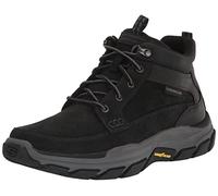Skechers Respected Boswell, Botas Hombre, Black Leather W/ Synthetic, 44 EU