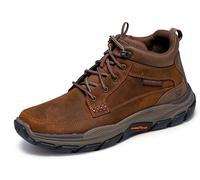 Skechers Respected Boswell, Botas Hombre, Dark Brown Leather W/ Synthetic, 39.5 EU