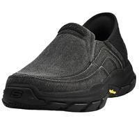 Skechers Respected-Holmgren Slip-in - Zapatilla Tipo mocasín, sin Cordones, para Hombre, Negro -, 41.5 EU