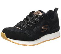 Skechers RETROSPECT THE BESTEST, Zapatillas para Niñas, Black Suede/Mesh Trim, 37 EU