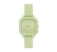 Skechers Rosencrans - Reloj cuadrado de silicona verde de tres manecillas (modelo: SR6379)