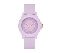 Skechers Rosencrans Reloj de silicona púrpura de tres manecillas para mujer (modelo: SR6286), morado, morado