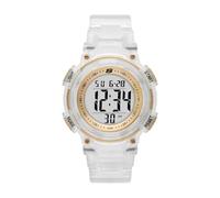 Skechers Ruhland - Reloj digital de poliuretano transparente para hombre, Claro