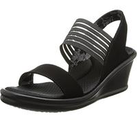 Skechers Rumbers-Sci Fi, Sandalias de Talón Abierto Mujer, Negro, 37 EU Larga