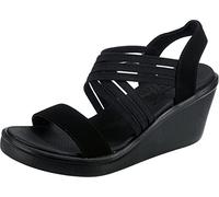 Skechers Rumble on Day Flirt, Sandalia Mujer, Black, 39 EU