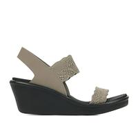 Skechers Rumble on, Zapatillas Mujer, Mitobuck de Punto de Ganchillo Gris Pardo Oscuro, 40 EU