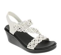 Skechers Rumble on-Sassier DayZ Sandalias de cuña para mujer, Blanco, 38 EU