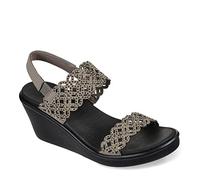 Skechers Rumble on - Sassy Dayz, sandalias de cuña para mujer, marrón, 39 EU