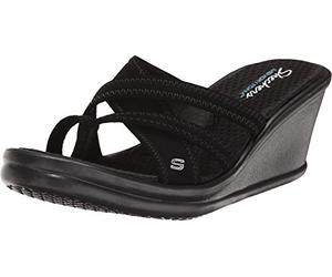 Skechers Rumblers-Young At Heart, Sandalias Mujer, Black, 38 EU