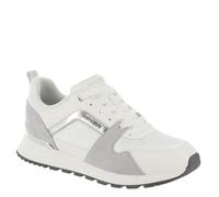 Skechers Runway-Posh Gal - Tenis para mujer, blanco-plateado, 37 EU