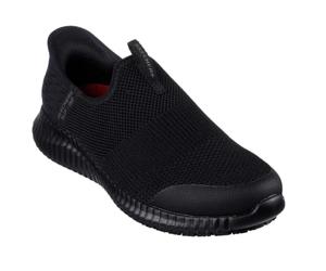 Skechers Rylind SrFood - Zapatos de Servicio sin Cordones para Hombre, Tela sintética Negra, 38.5 EU