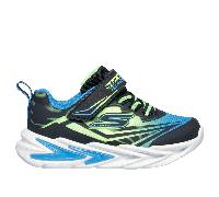 Skechers S Lights: Flex-Glow Ultra en Negro/Lima, talla 22