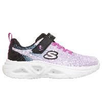 Skechers S-Lights: Sola Glow 2.0 - Dazzle Steps en Negro/Lavanda, talla 33.5