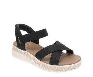 Skechers Sandalia Bobs Sun Ray-Bright Take Hands Free Slip-ins para mujer, color negro/blanco, talla 40 EU, negro blanco, 40 EU
