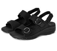 Skechers Sandalia con encanto certificada Easy Going para mujer, Negro/Negro, 39 EU