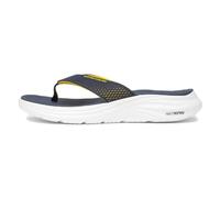 Skechers Sandalia de espuma Vapor SaytoVAPOR para hombre, Navy Kpu Yellow Trim, 45 EU