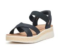 Skechers Sandalia de mujer Bobs Sun Ray - Bright Take Hands Free Slip-ins, negro blanco, 40 EU