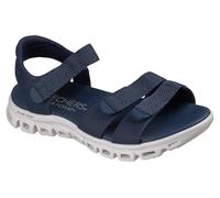Skechers Sandalia Glide-Step Count ON ME para Mujer, Planas, Azul Marino, 3 UK