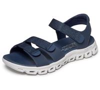 Skechers Sandalia Glide-Step Count ON ME para Mujer, Planas, Color Azul Marino, Talla 7