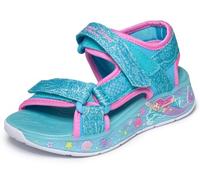 Skechers Sandalia Mermaid Dreams para niña, Azul/Blanco, 1 Little Kid
