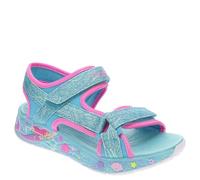 Skechers Sandalia Mermaid Dreams para niña, Azul/Blanco, 1 Little Kid