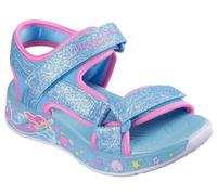 Skechers Sandalia Mermaid Dreams para niña, Azul/Blanco, 1 Little Kid