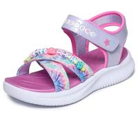 Skechers Sandalia para niñas Jumpsters tie Dye BFFs, Lavanda Multi, 11 Little Kid