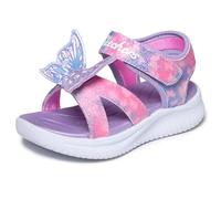 Skechers Sandalia Plana para niña Jumpsters Butterfly Brites, Lavanda Multi, 8 Toddler