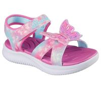 Skechers Sandalia plana para niña Jumpsters Butterfly Brites, Rosa Multi, 5 Big Kid