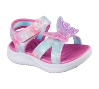 Skechers Sandalia Plana para niña Jumpsters Butterfly Brites, Rosa Multi, 7 Toddler