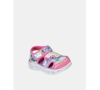 Skechers Sandalias cerradas de bebé niña con detalles fantasía y cierre adherente. Rosa 24