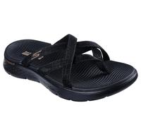 Skechers Sandalias con tiras para mujer, Negro/Negro, 40 EU