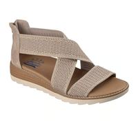 Skechers Sandalias de mujer 41 EU BOBS Arch Fit Oasis Cozy Glam 113894 Vegan Comfort Sandalias con Arch Fit Plantilla Punto Parte Superior Cremallera Ligero Zapatos de Verano