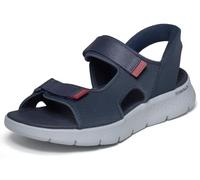 Skechers Sandalias deportivas Go Walk Flex Easy Entry para hombre, Azul marino/Rojo, 43 EU