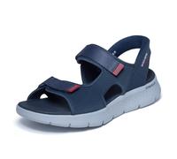 Skechers Sandalias deportivas Go Walk Flex Easy Entry para hombre, Azul marino/Rojo, 47.5 EU