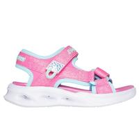 Skechers Sandalias deportivas Sola Glow para niña, Ribete sintético de color rosa intenso, 34 EU