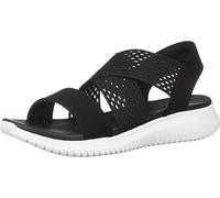 Skechers - Sandalias deportivas Ultra Flex-Neon Star con correa cruzada y talón descubierto, para mujer, negro (Negro), 35 EU