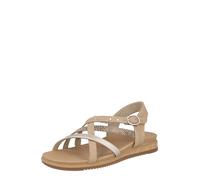 SKECHERS Sandalias 'DESERT KISS LOW - SEASIDE SLI' marrón oscuro / oro / taupe 38 marrón oscuro / oro / taupe
