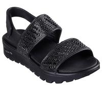 Skechers Sandalias destalonadas Foamies: Arch Fit Footsteps Enchant para mujer, negras, 41 EU
