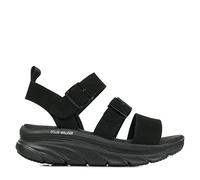 Skechers Sandalias D'lux Walker Retro Cosmos para mujer, Borde de hebilla Mitobuck negro, 41 EU