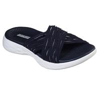 Skechers Sandalias Go Run 600-Sunrise con puntera abierta para mujer, Navy, 36 EU
