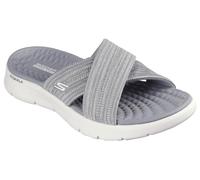 Skechers Sandalias Go Walk Flex para mujer, Textil gris, 37 EU