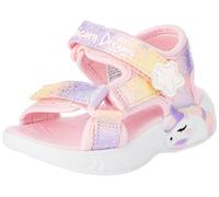Skechers Sandalias Kid Unicorn Dreams - Majest Colorful, Tela rosa claro con ribete múltiple, 4 UK