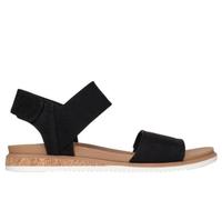 Skechers Sandalias Mujer Con Elástico Y Tira, Desert Kiss Low, Negro