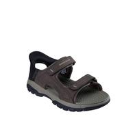 Skechers Sandalias para hombre, extraanchas, talla 41 UE, ajuste relajado, Tresmen Reece Hands Free Heel Pillow Air Cooled Memory Foam Cómodas, Transpirables, Ajustables, Antideslizantes, Tacón de 2