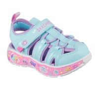 Skechers Sandalias para niña Play Scene Splash-Cute Crew, Turquesa/Lavanda, 8 Toddler