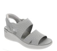 Skechers Sandalias Pier-Lite sin cordones para mujer, Gris, 40 EU