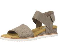 Skechers - Sandalias planas con correas para mujer Desert Kiss-Stretch Quarter, beige (Marrón topo), 39 EU