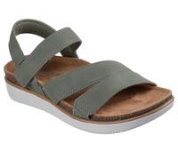 Skechers Sandalias Planas Lifted Comfort para Mujer, Color Oliva, Talla 40