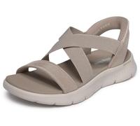Skechers Sandalias Planas Mujer Go Walk Flex Sandal Taupe